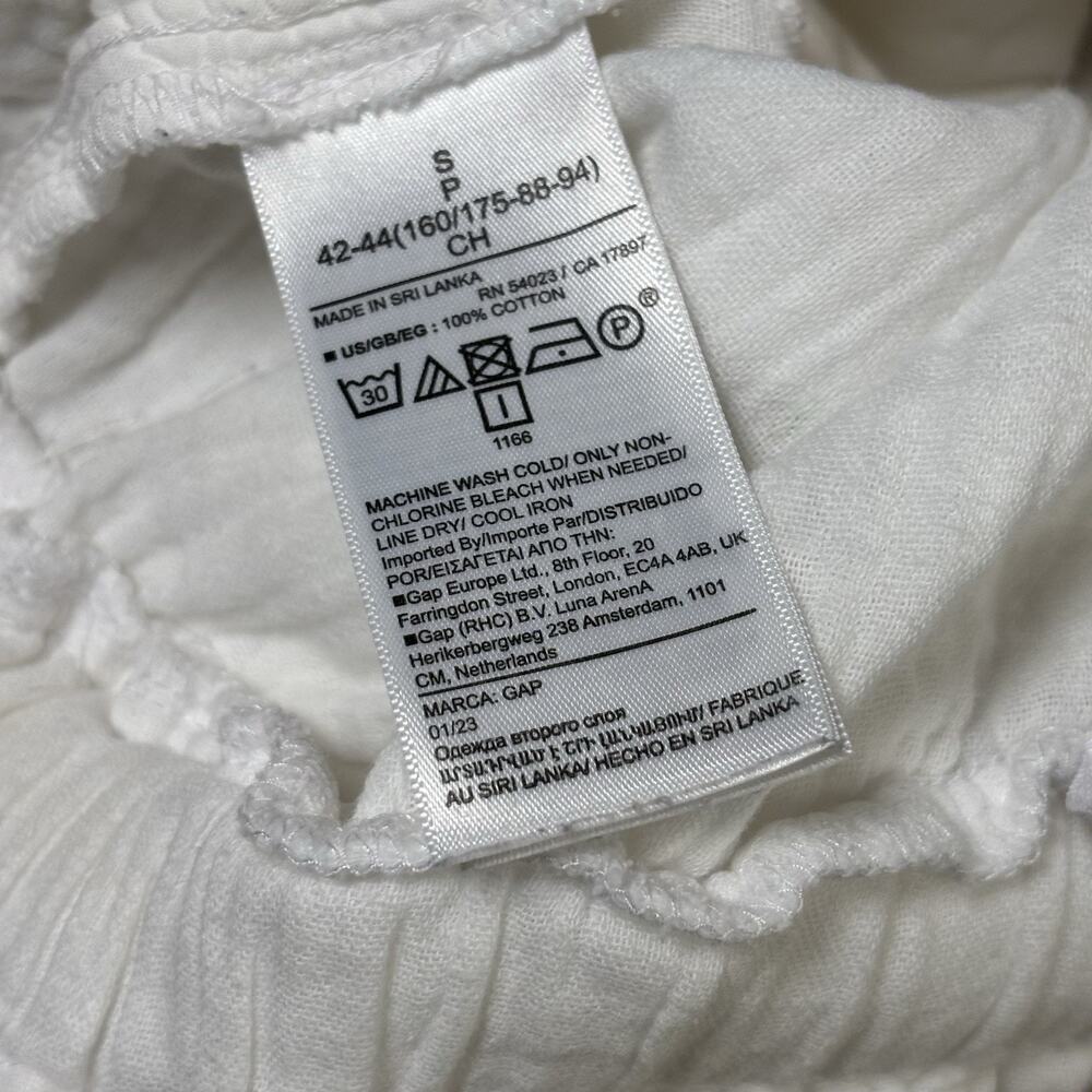 GAP WOMENS 100% Cotton White Gauze PO Shorts Fresh Drawstring Festival Summer - Picture 3 of 7